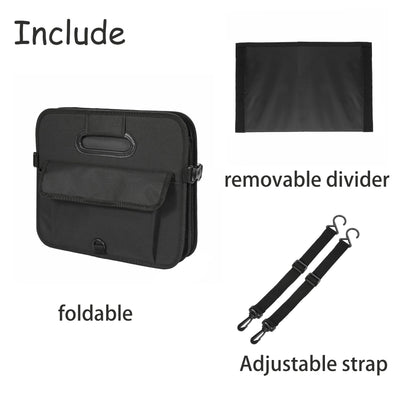 AOKJOY Car Trunk Organizer Collapsible Multi Compartment With Adjustable Straps