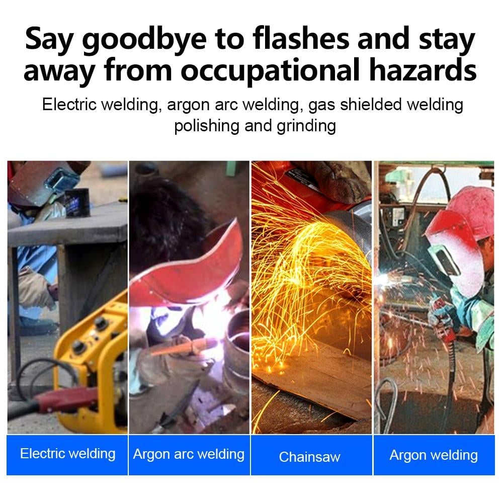 Auto Dimming Welding Glasses With 5 Protective Lenses
