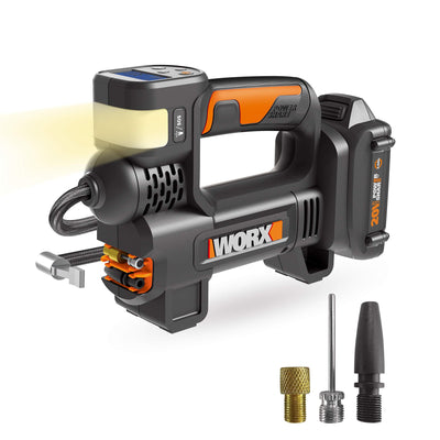 Worx WX092L 20V Cordless Tire Inflator With Digital Pressure Display