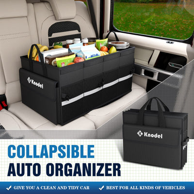 K KNODEL Car Trunk Organizer With Lid Collapsible Storage For SUV Truck Sedan