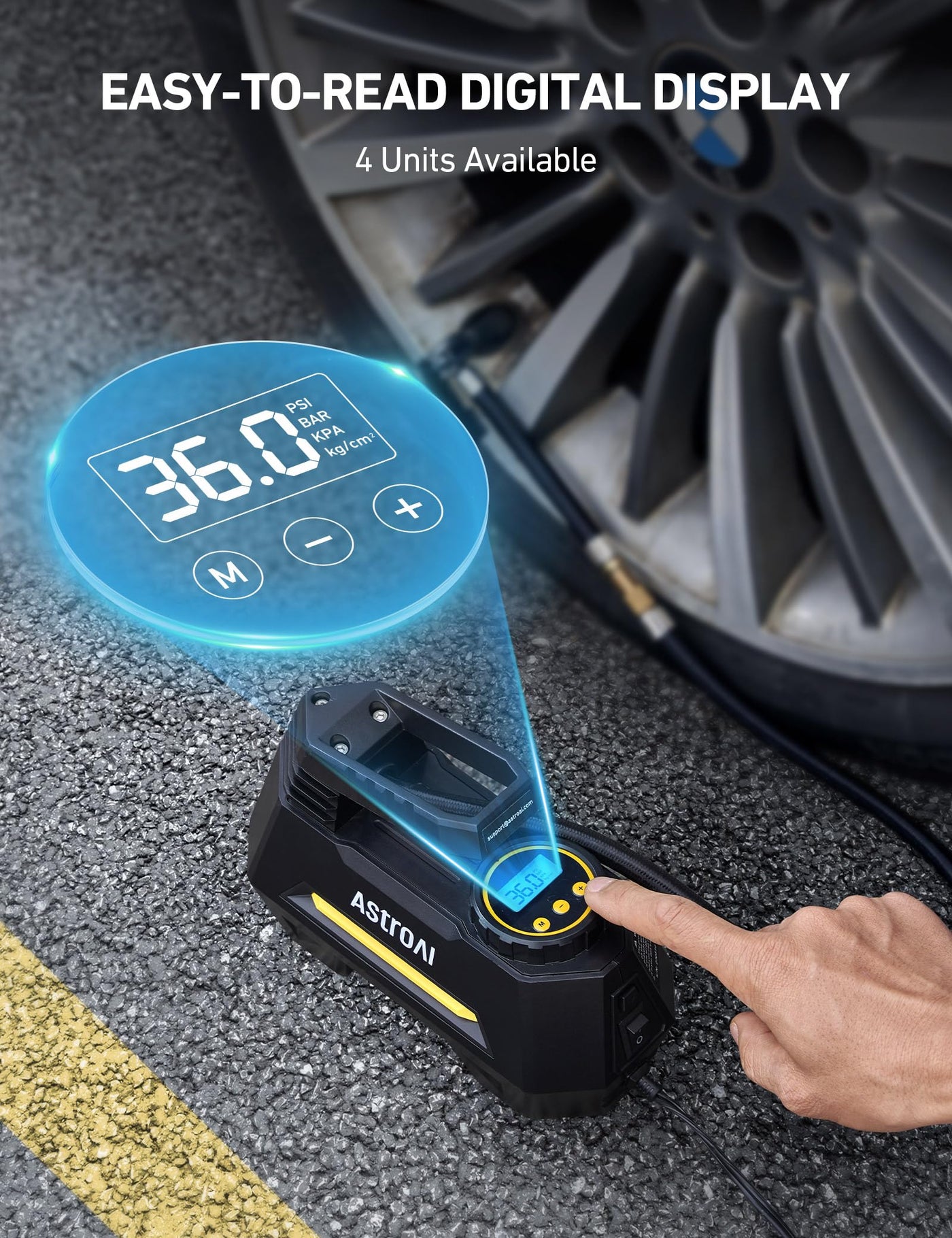 AstroAI Portable Tire Inflator Air Compressor 12V DC For Cars