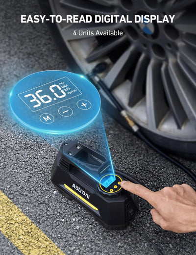 AstroAI Portable Tire Inflator Air Compressor 12V DC For Cars