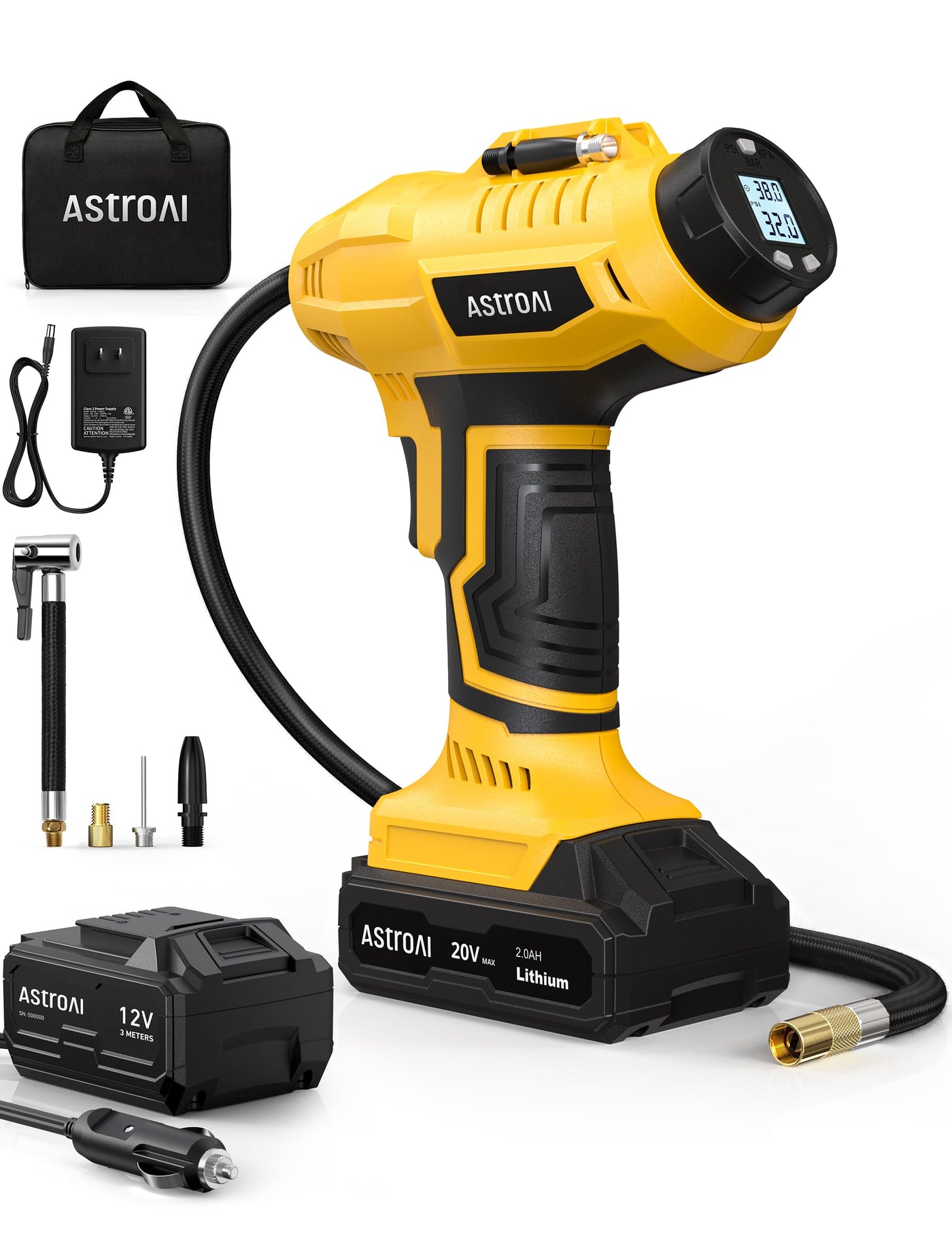 AstroAI Cordless Tire Inflator Portable 20V Rechargeable Air Compressor