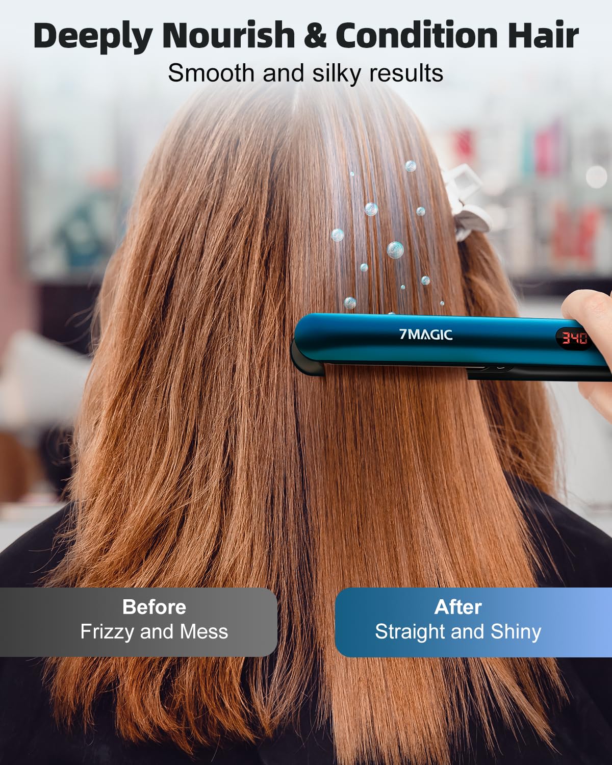 Ceramic Hair Straightener Flat Iron With LCD Professional 2 In 1