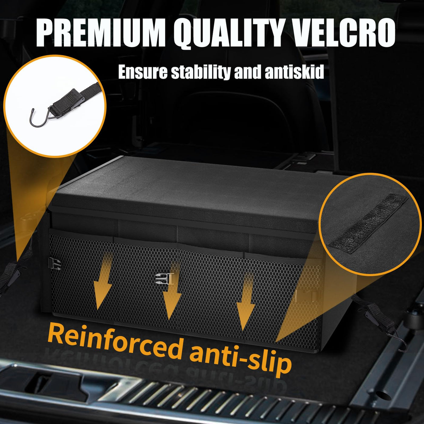 MIKKUPPA Car Trunk Organizer 65L Collapsible Sturdy Storage Container