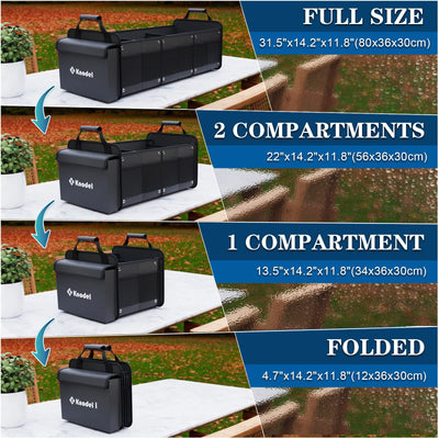K KNODEL Extra Large Trunk Organizer With Cooler Bag And Straps