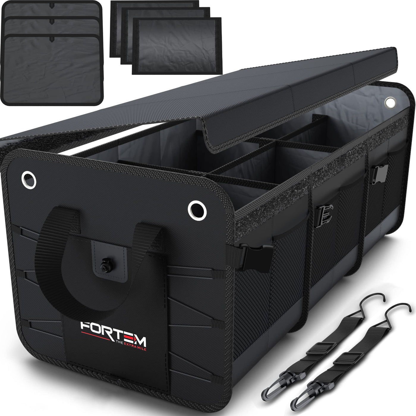 FORTEM SUV Trunk Organizer Collapsible Multi Compartment Storage Bag