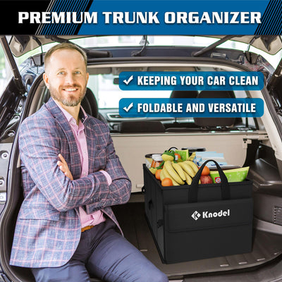 K KNODEL Car Trunk Organizer With Lid Collapsible Storage For SUV Truck Sedan