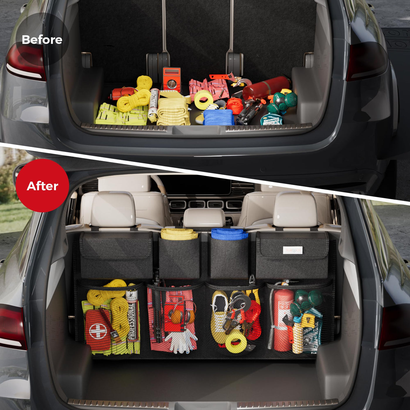 SURDOCA Car Trunk Organizer Super Capacity SUV Storage Upgrade