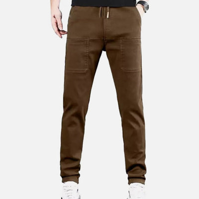 Stretch Cargo Pants With Multiple Pockets And High Stretch Fabric