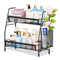 Bathroom Counter Organizer With Side Basket For Toiletries Storage