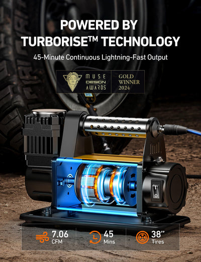 AstroAI T6 Offroad Air Compressor 12V Portable Pump 7.06 CFM