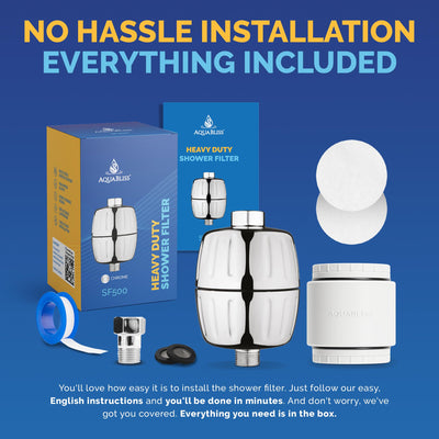High Output Shower Filter With Superior Advanced 30x Filter Media