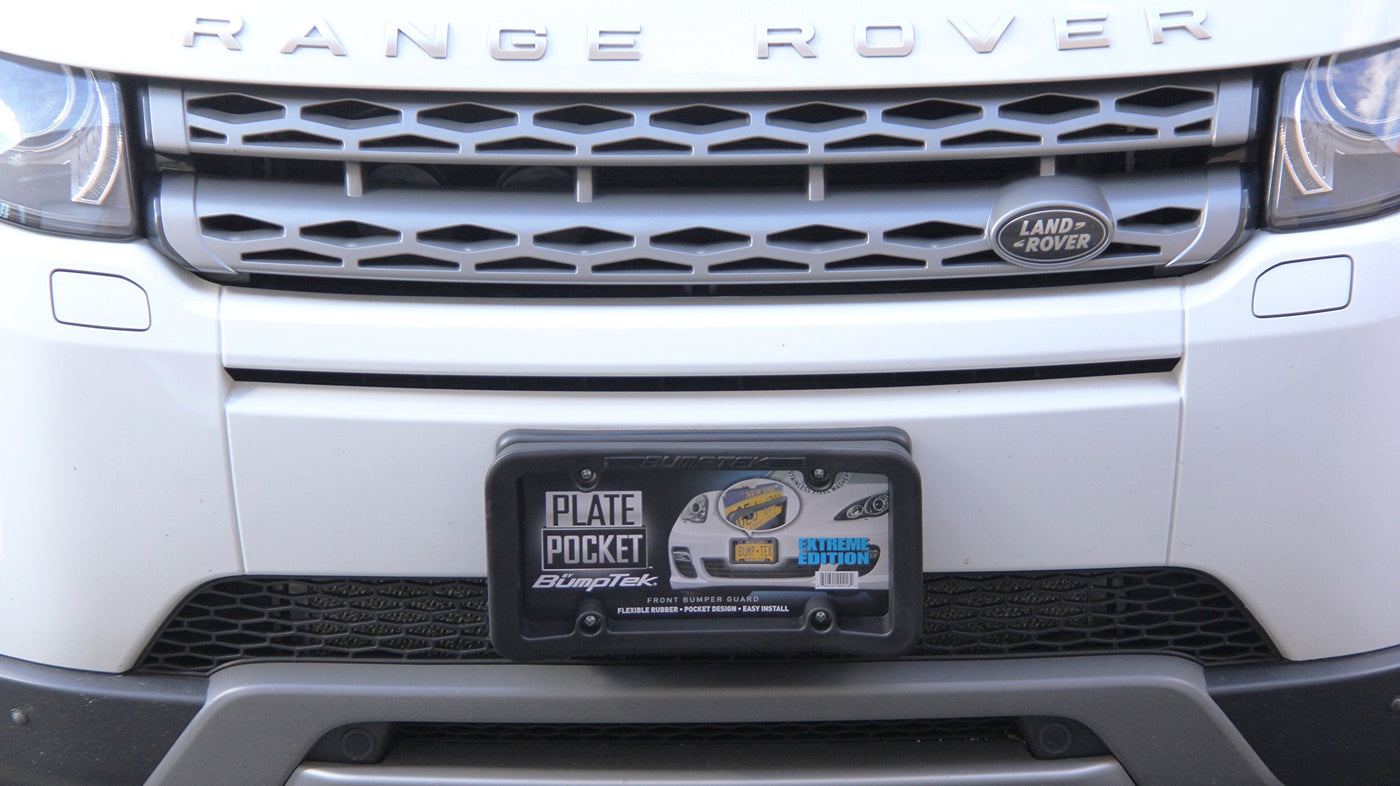 Plate Pocket Flexible Rubber Front Bumper Guard License Frame Protection