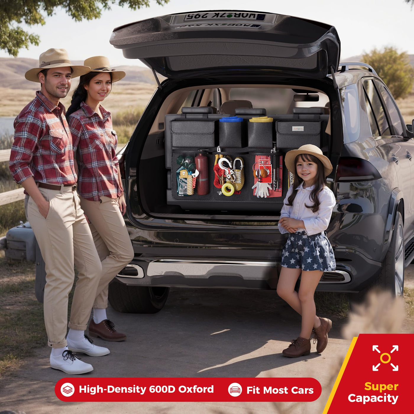 SURDOCA Car Trunk Organizer Super Capacity SUV Storage Upgrade