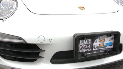 Plate Pocket Flexible Rubber Front Bumper Guard License Frame Protection