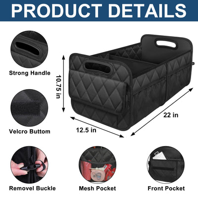 Deosk Car Trunk Organizer With 6 Pockets For SUV And Car Storage