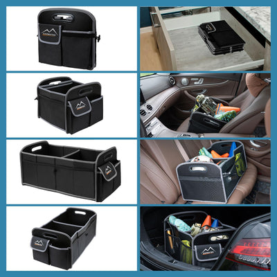 M KARMATER Car Trunk Organizer With 2 Compartments Machine Washable