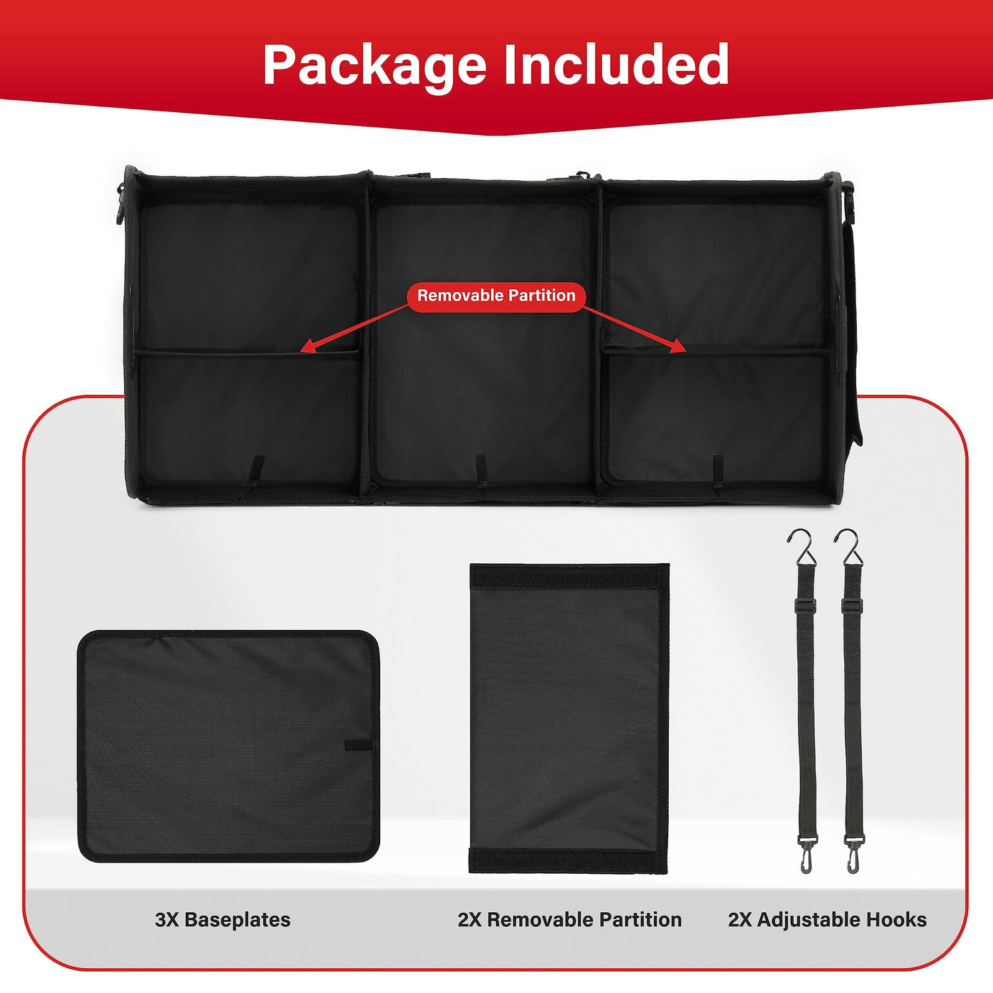 Simple Deluxe Car Trunk Organizer Large Capacity Collapsible SUV Storage