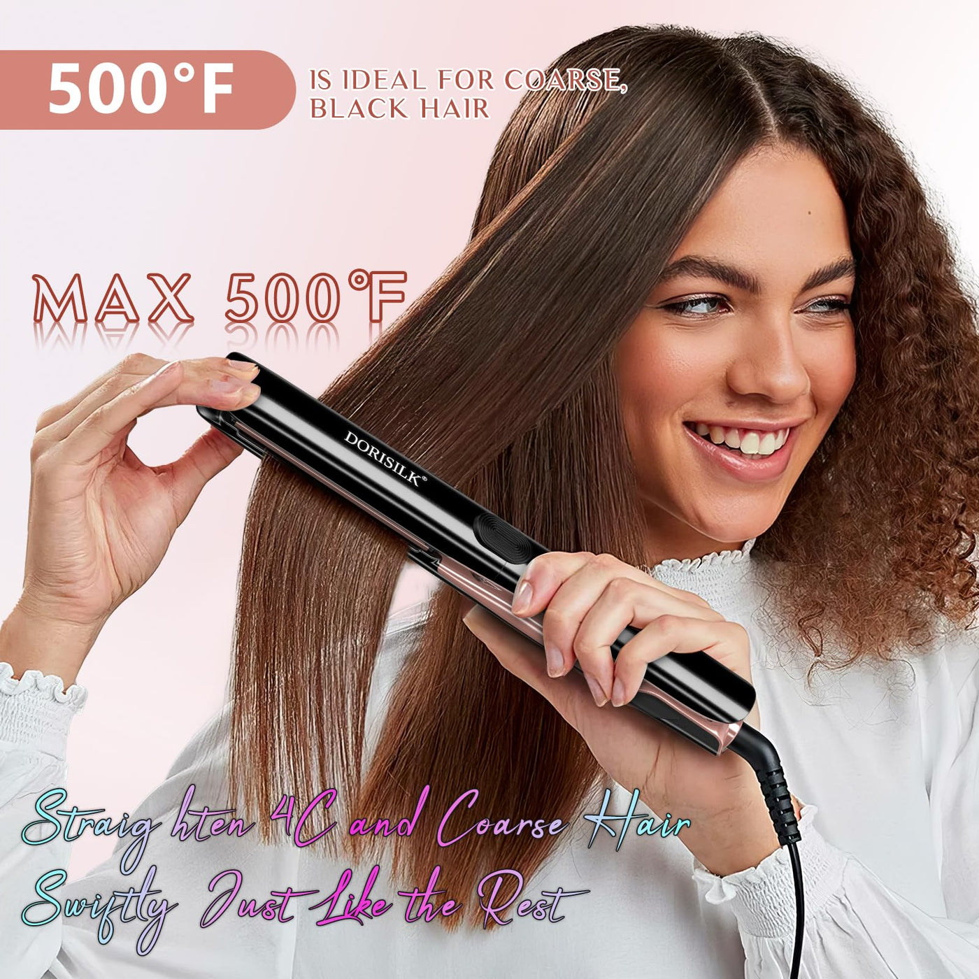 Degree Professional Hair Straightener With High Temperature Control