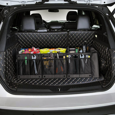 EAROND Car Trunk Organizer With Leakproof Cooler Bag And Adjustable Straps