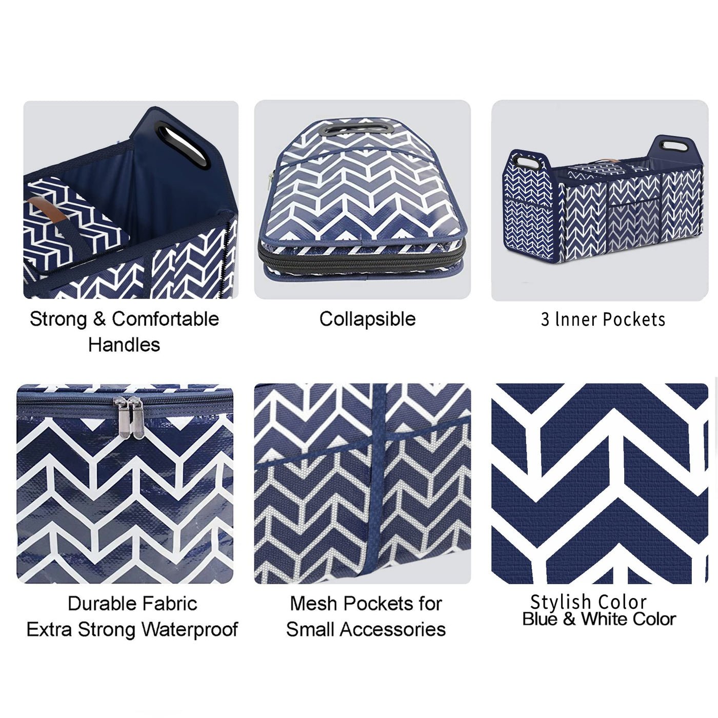 Trunk Organizer Foldable Portable Car Storage Bag Cooler Totes