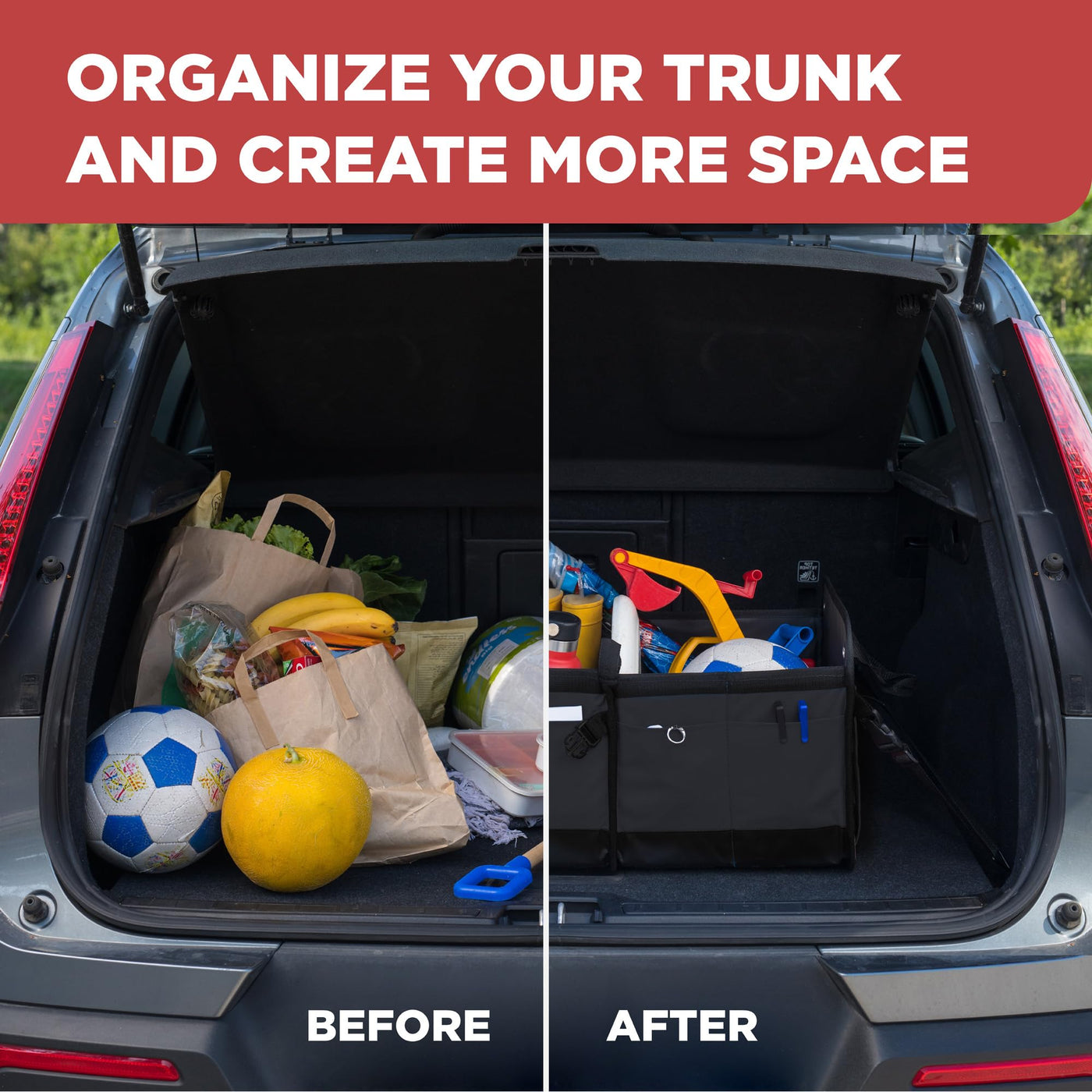 TRUNKCRATEPRO Car Trunk Organizer Adjustable Multi Compartment Storage