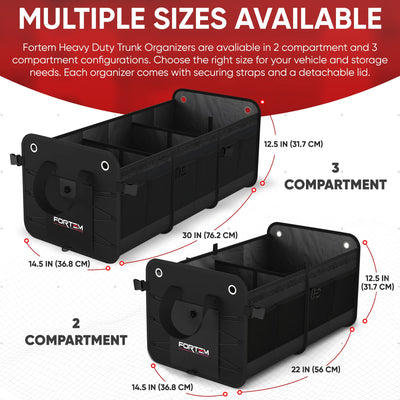 FORTEM SUV Trunk Organizer Collapsible Multi Compartment Storage Bag