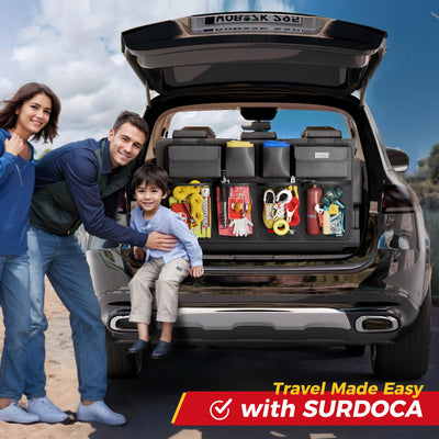 SURDOCA Car Trunk Organizer Super Capacity SUV Storage Upgrade