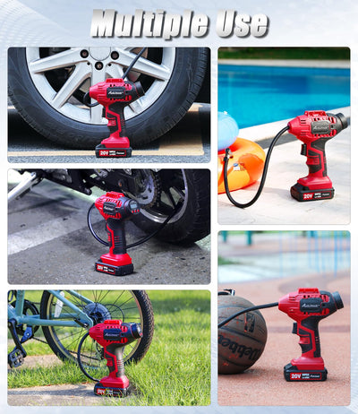 AVID POWER Portable Tire Inflator Cordless 20V Rechargeable Pump