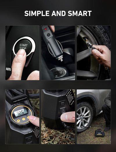 AstroAI Portable Tire Inflator Air Compressor 12V DC For Cars