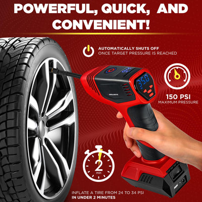 Bullseye Pro Max Portable Tire Inflator Air Compressor For Cars