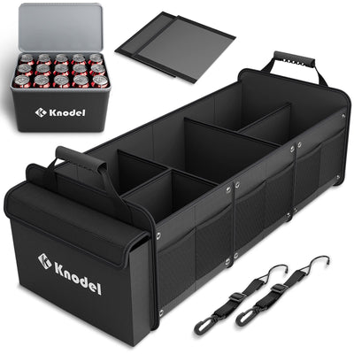 K KNODEL Extra Large Trunk Organizer With Cooler Bag And Straps