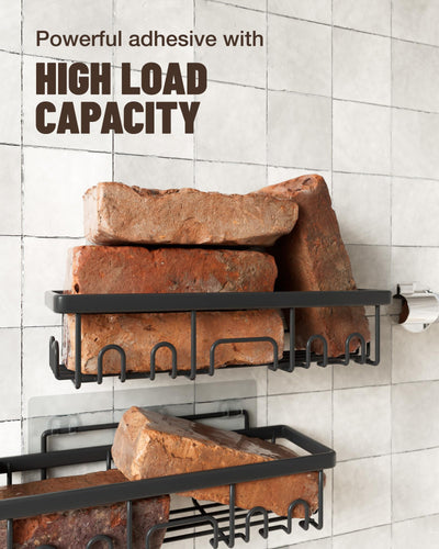 Shower Caddy 6-Pack Large Wall Mounted Heavy Duty Bathroom Shelves