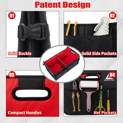 JOJOY LUX Car Trunk Organizer With 11 Pockets And Reinforced Handles