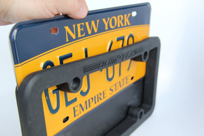 Plate Pocket Flexible Rubber Front Bumper Guard License Frame Protection