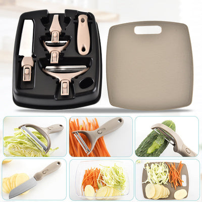 Multi-function Kitchen Peeler Set Stainless Steel Cutter Board Tools
