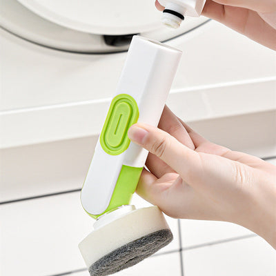 Dish Brush With Soap Dispenser Long Handle And Two Replacement Heads