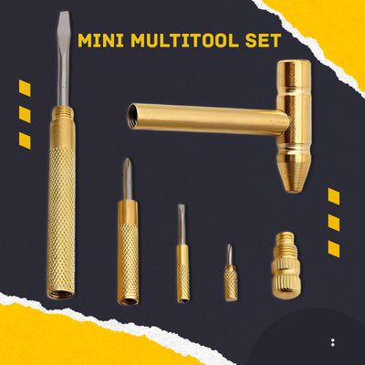 5 In 1 Mini Hammer And Screwdriver Set Compact Hand Tool Kit