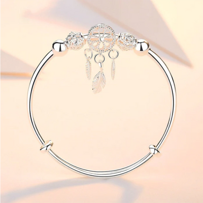 Dreamcatcher Bracelet Silver Elegant Gift Box Jewelry Accessory