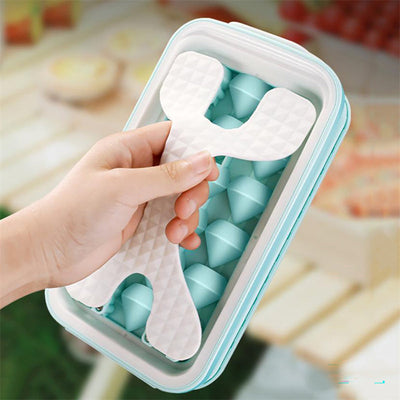 2in1 Portable Silicone Ice Cube Tray Ice Ball Mold Maker
