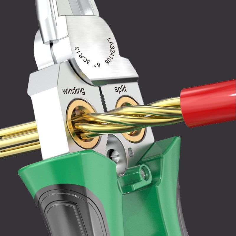 8-in-1 Wire Stripper Scissors With Electrical Testing Function