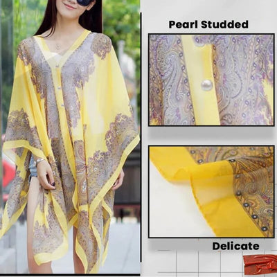 French Style Lightweight Sun Protection Shawl For Women