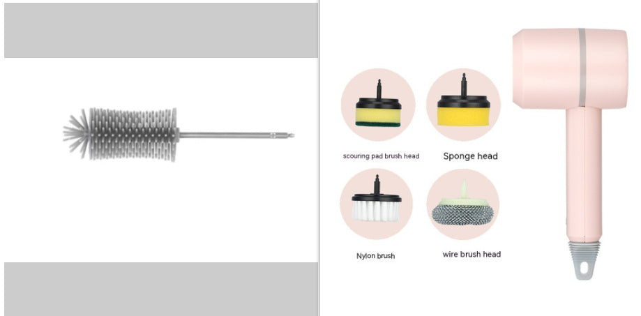 Electric Cleaning Brush Rechargeable Wireless USB For Kitchen Bathroom