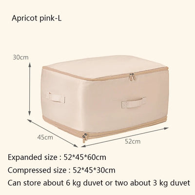 Large Capacity Compressive Duvet Storage Bag For Bedding Organization