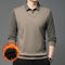 Striped Lapel Fake Two-piece Shirt Stylish Casual Layered Look