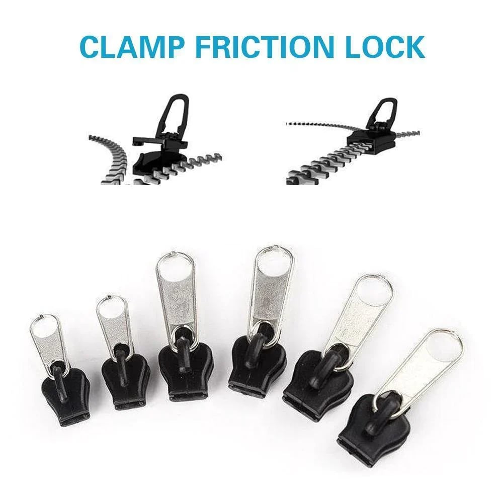 Fix Zip Puller Set 6PCS Durable Zipper Repair Puller Replacement Kit