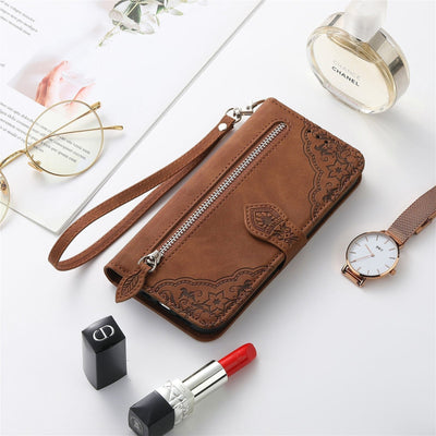 Skin Feel Flip Leather Wallet Phone Case For Protection