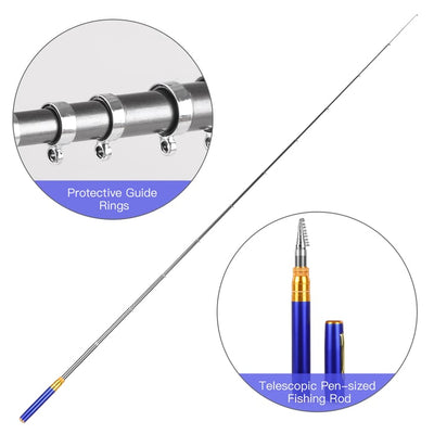 Pocket Fishing Rod Compact Lightweight Telescopic Travel Rod