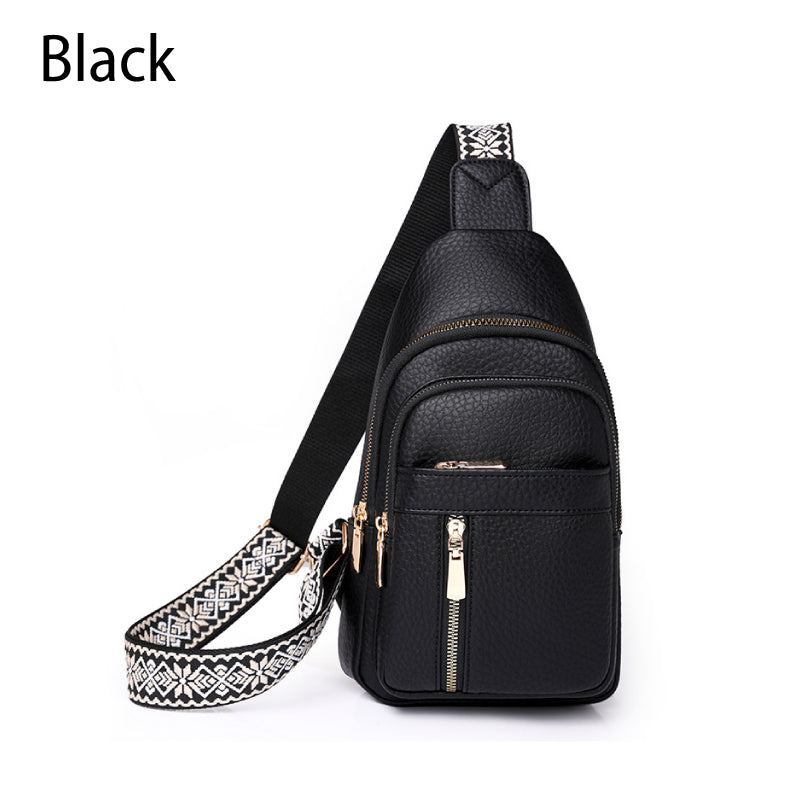 Women's Vintage PU Leather Chest Bag Stylish And Durable Design